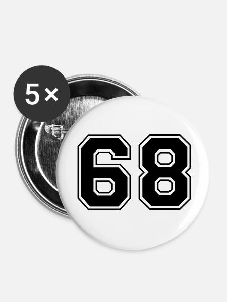 68 - Buttons klein 25 mm (5er Pack) - Weiß