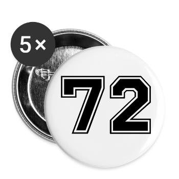72 - Buttons small 1''/25 mm (5-pack) - white - Front