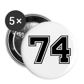 74 - Buttons small 1''/25 mm (5-pack) - white - Front