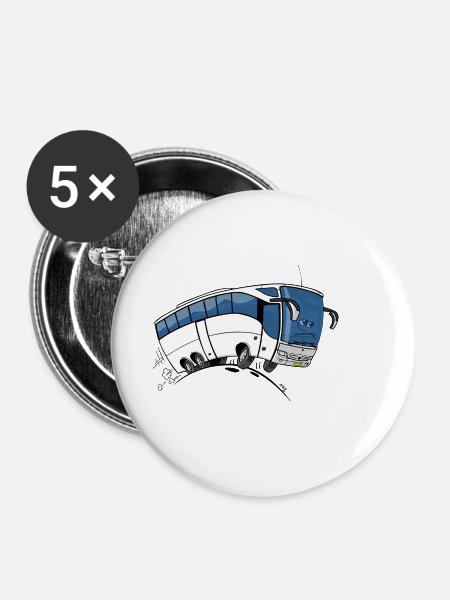 0711 Bus - Buttons klein 25 mm (5er Pack) - Weiß