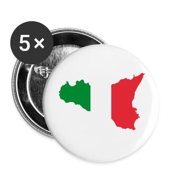Sicily classic colors - Buttons small 1''/25 mm (5-pack) - white - Front