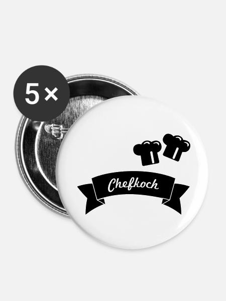 Chef - Buttons small 1''/25 mm (5-pack) - white