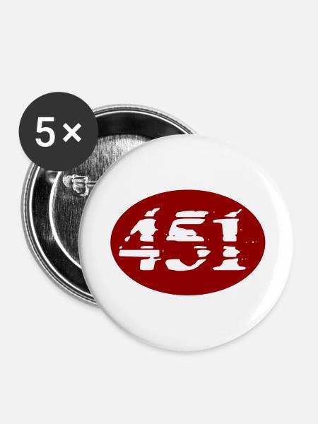 451.png - Buttons klein 25 mm (5er Pack) - Weiß