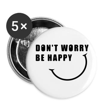 Citations - Lot de 5 petits badges (25 mm) - blanc - Devant