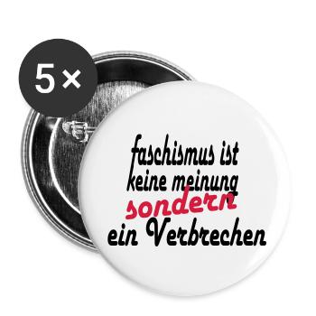 le fascisme n'est pas une opinion - Lot de 5 petits badges (25 mm) - blanc - Devant