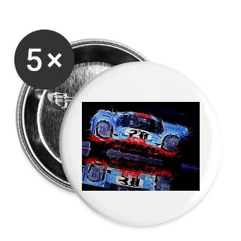 Motor Racing - Buttons klein 25 mm (5er Pack) - Weiß - Vorne
