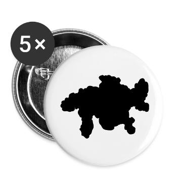 Graubünden 2 - Buttons klein 25 mm (5er Pack) - Weiß - Vorne