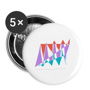 Abstract design Balancing the Races and Valleys - Buttons small 1''/25 mm (5-pack) - white - Front