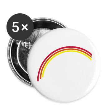 Rainbow 1 - Buttons small 1''/25 mm (5-pack) - white - Front