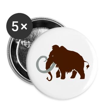 Mammut - Buttons klein 25 mm (5er Pack) - Weiß - Vorne
