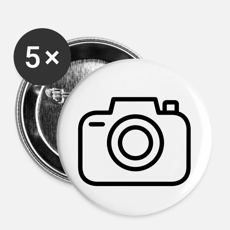 camera - Buttons small 1''/25 mm (5-pack) - white