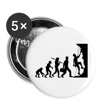 évolution évolution née raide paroi monte - Lot de 5 petits badges (25 mm) - blanc - Devant