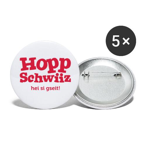 Hopp-Schwiiz hei si gseit - Buttons klein 25 mm (5er Pack)