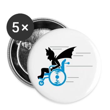 senior superhero (3c) - Buttons small 1''/25 mm (5-pack) - white - Front