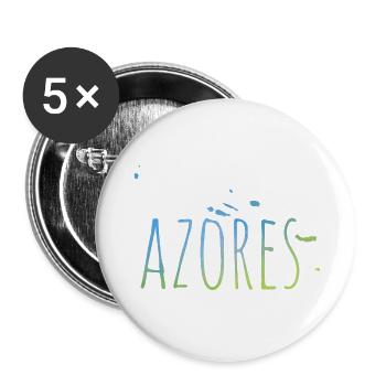Azores - Buttons klein 25 mm (5er Pack) - Weiß - Vorne