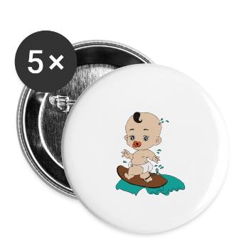 Baby surfs - Buttons small 1''/25 mm (5-pack) - white - Front