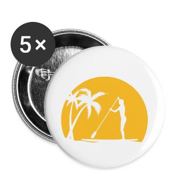 SUP - Buttons klein 25 mm (5er Pack) - Weiß - Vorne