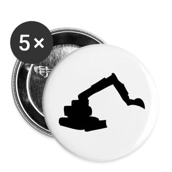 digger - Buttons small 1''/25 mm (5-pack) - white - Front