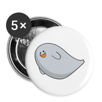 Ghost - Buttons klein 25 mm (5er Pack) - Weiß - Vorne