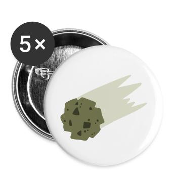 Komet - Buttons klein 25 mm (5er Pack) - Weiß - Vorne