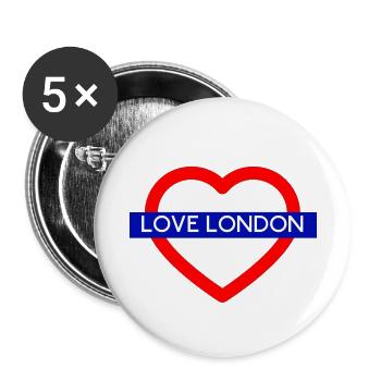 London t-shirt - Buttons small 1''/25 mm (5-pack) - white - Front