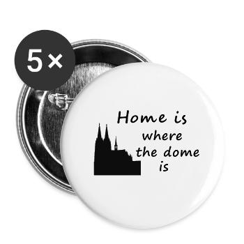 Home is where the dome is - Buttons small 1''/25 mm (5-pack) - white - Front