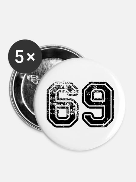 69 - Buttons klein 25 mm (5er Pack) - Weiß