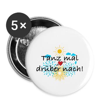 Tanzen Coole Sprüche Humor Disko Fitness Party - Buttons klein 25 mm (5er Pack) - Weiß - Vorne