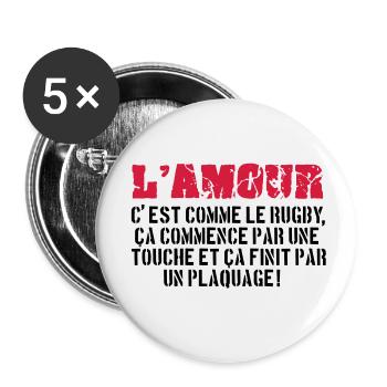 rugby - Buttons small 1''/25 mm (5-pack) - white - Front
