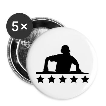best_dj_a1 - Lot de 5 petits badges (25 mm) - blanc - Devant