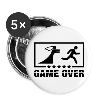 game_over_jga_f1 - Buttons klein 25 mm (5er Pack) - Weiß - Vorne