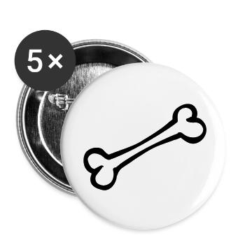 bone_r1 - Buttons klein 25 mm (5er Pack) - Weiß - Vorne