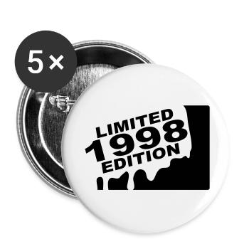 year 1998 limited edition - Buttons small 1''/25 mm (5-pack) - white - Front