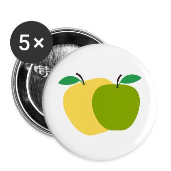 apples - Buttons small 1''/25 mm (5-pack) - white - Front