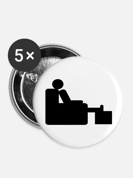 sofa - Buttons klein 25 mm (5er Pack) - Weiß
