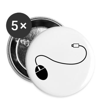 mouse_cursor__f1 - Buttons klein 25 mm (5er Pack) - Weiß - Vorne