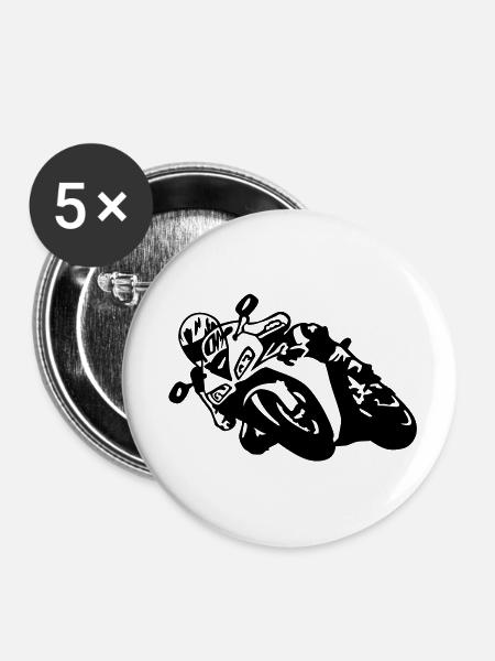 1000RR - Buttons klein 25 mm (5er Pack) - Weiß