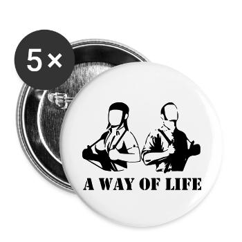 A way of life - Buttons small 1''/25 mm (5-pack) - white - Front