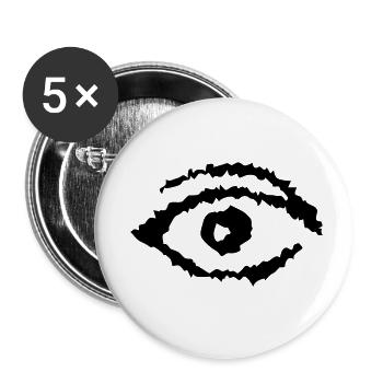 Auge abstract - Buttons klein 25 mm (5er Pack) - Weiß - Vorne