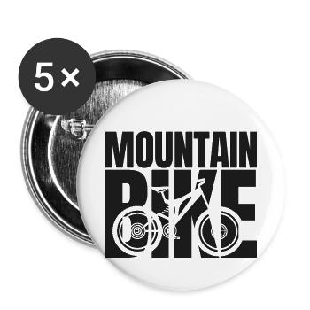 Mountainbike fahrrad fahrer Downhill - Buttons klein 25 mm (5er Pack) - Weiß - Vorne