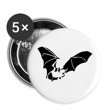 fledermaus - Lot de 5 petits badges (25 mm) - blanc - Devant