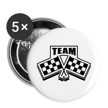 racing_team__f1 - Lot de 5 petits badges (25 mm) - blanc - Devant