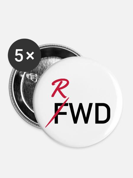 RWD rear-wheel drive drift desgin - Buttons small 1''/25 mm (5-pack) - white