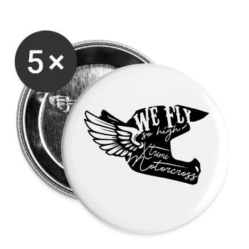 motorcross shirt - Buttons klein 25 mm (5er Pack) - Weiß - Vorne