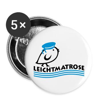 TWEETLERCOOLS - Leichtmatrose - Buttons klein 25 mm (5er Pack) - Weiß - Vorne
