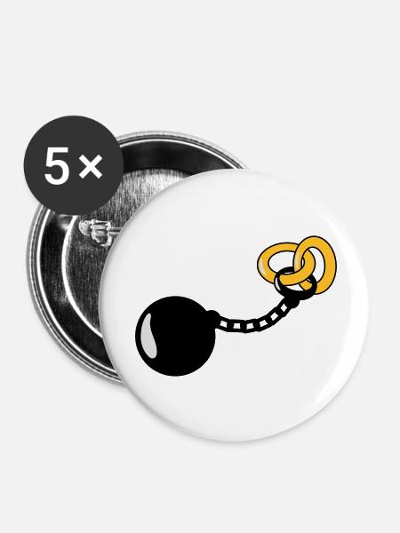Wedding Rings - Buttons klein 25 mm (5er Pack) - Weiß
