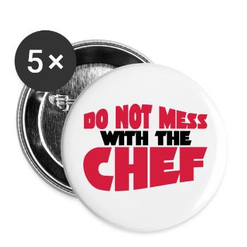 chef - Buttons small 1''/25 mm (5-pack) - white - Front