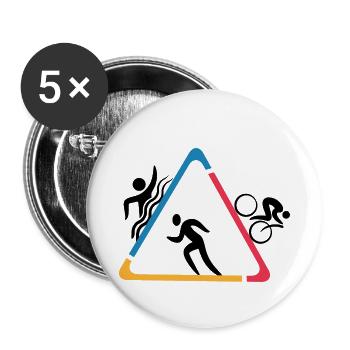 Triathlon - Buttons small 1''/25 mm (5-pack) - white - Front