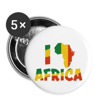 Afrika Kontinent Safari Nashorn - Buttons klein 25 mm (5er Pack) - Weiß - Vorne