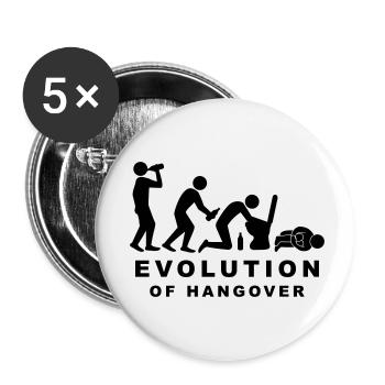 Evolution Hangover - Buttons small 1''/25 mm (5-pack) - white - Front